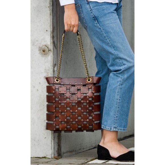 Womens Full Grain Italian Leather Tote Bag - Jeanne d'Arc - Picture 2 of 11